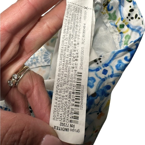 Zara Wide Leg Patchwork Print Women’s Pants Size small Blogger Favorite - Picture 5 of 9